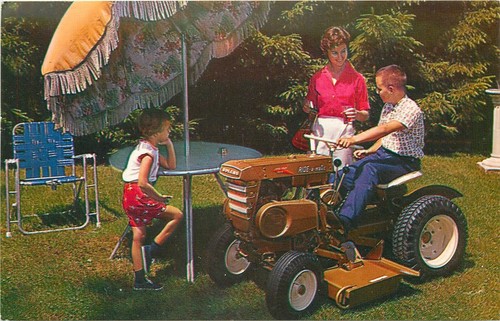 Postcard 1960s bolens garden - postcard,