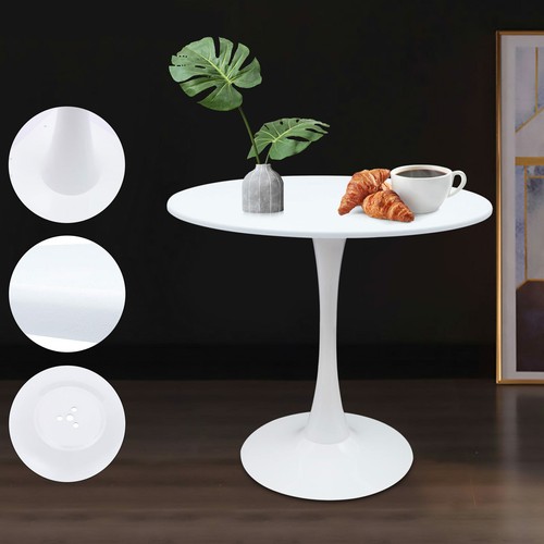 Mid century white round top - round,