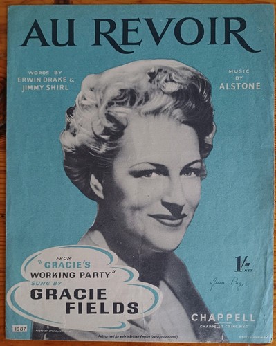 Vintage music sheet revoir - music, au