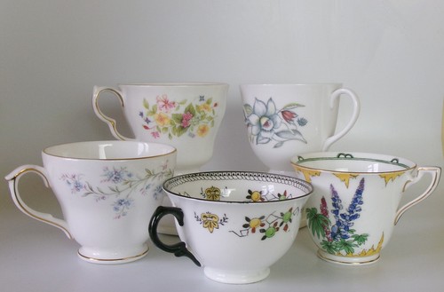 Five odd cups - odd, colclough