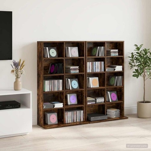 Vidaxl cabinet pcs smoked - cd,