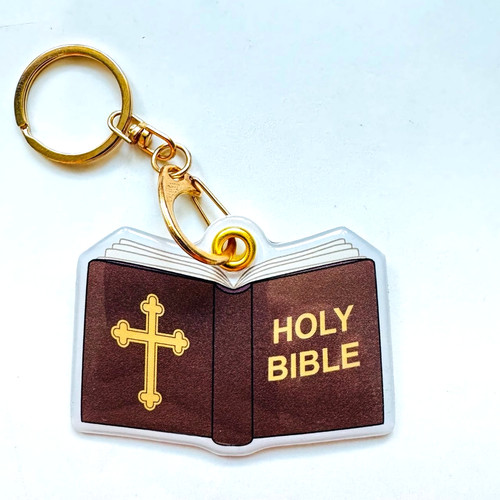 Hand crafted brown holy bible - hand,