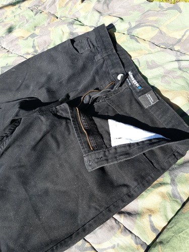 Mens black cotton trousers