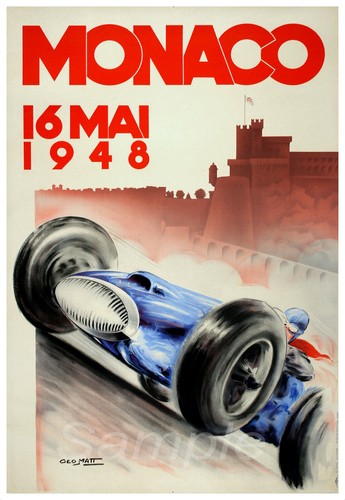 Vintage 1948 monaco - grand, prix