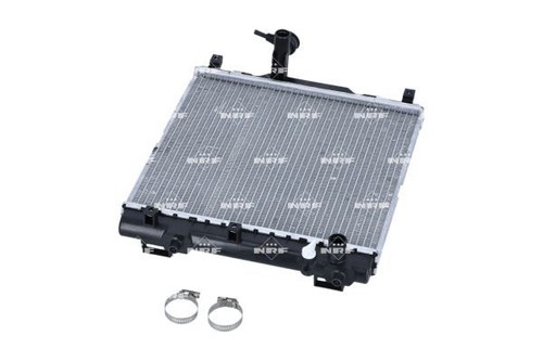 Engine cooling radiator with - cooling,