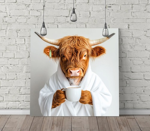 Funny highland cow - highland, robe