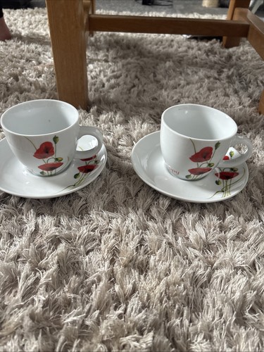 Dunelm poppy cup saucer - poppy,