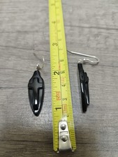 Whitby jet drop - earings, with