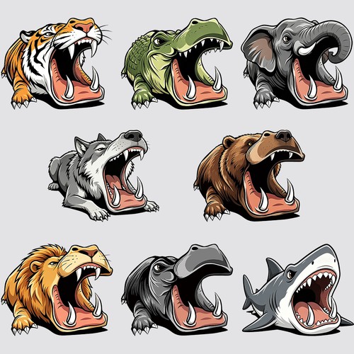 Fierce beast stickers - fierce,