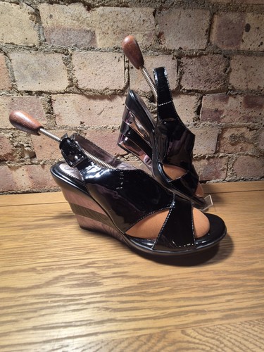 Sofft black wedge - sofft, leather