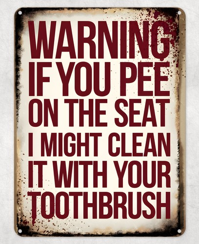 Funny joke toilet metal poster - toilet,