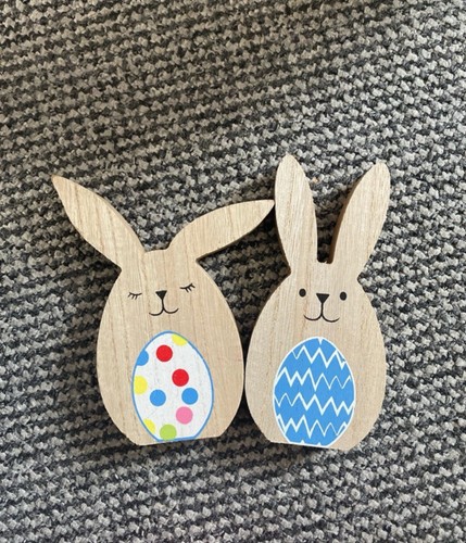Wooden easter bunny - easter,