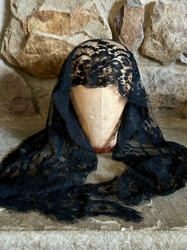 Antique vtg black lace - antique/vtg,