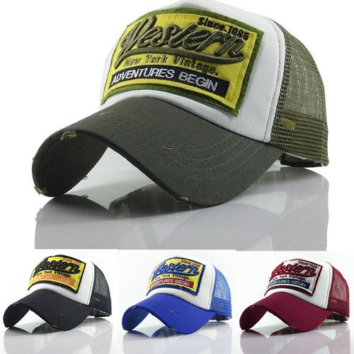Distressed western trucker - distressed,