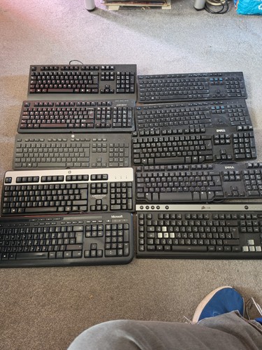 10x usb wired keyboards - usb,