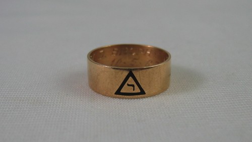 10k gold vintage - masonic, ring