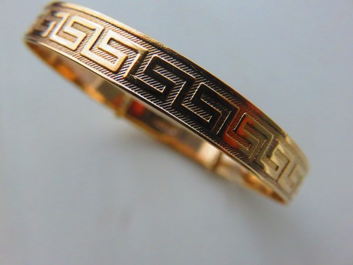 Gold greek key maidens slave - gold,