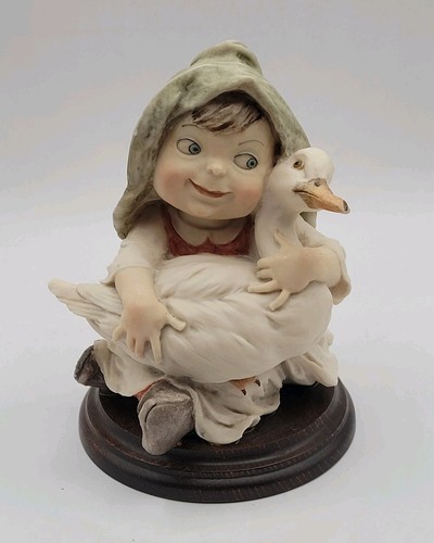Vtg girl with goose - with, goose"