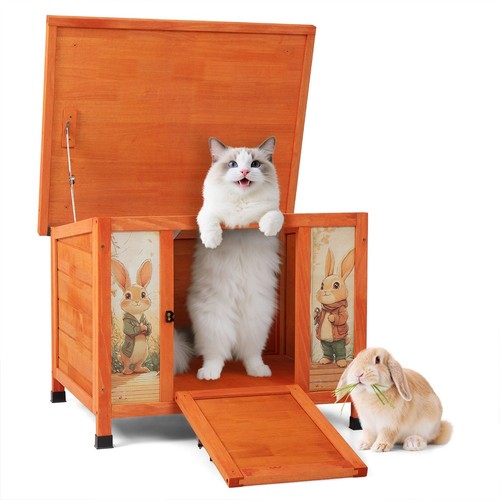 Rabbit hutch wooden pet - rabbit,