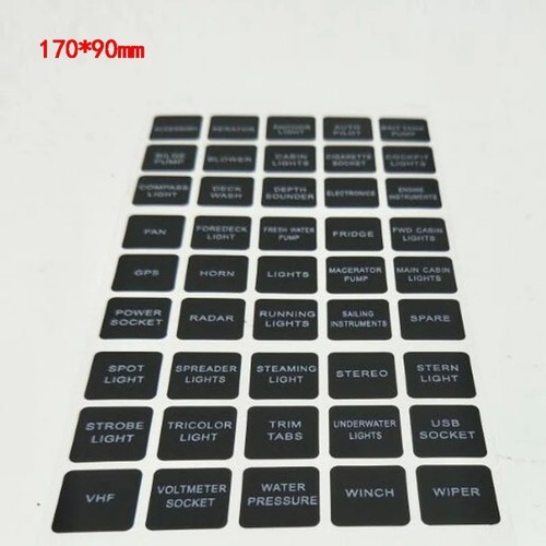 45x rocker switch label decal - label,
