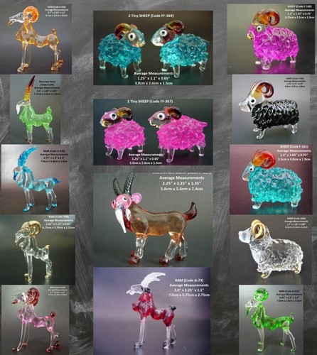 Glass sheep goat ram - sheep, art
