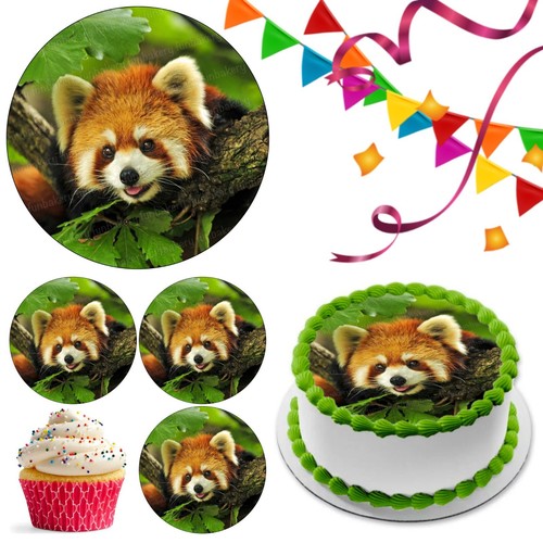 Red panda animal cake - red,