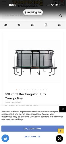 Jumpking trampoline 10ft - trampoline, x