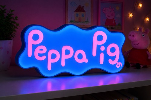 Peppa pig led light - box, 3d