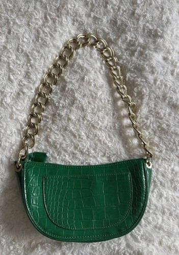 Zara green crocodile faux - zara,