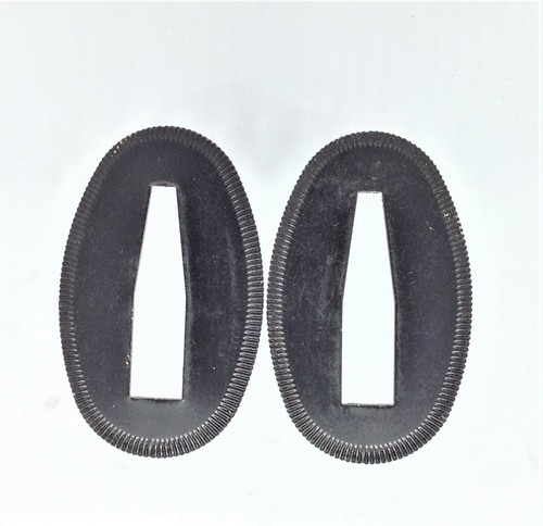Pair brass seppa black - pair,