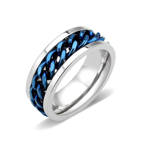 Mens 8mm band ring - , chain