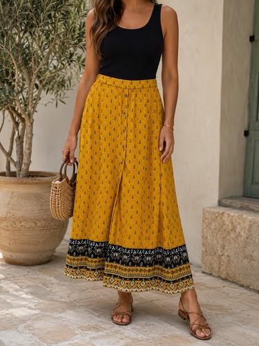 Urban gypsy mustard maxi - urban, skirt