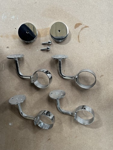 Foot rail brackets chrome with - foot,