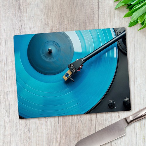 Blue record player turntable - player,