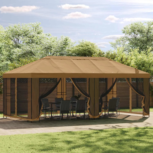 Gazebo frame 6x3m - gazebo, black