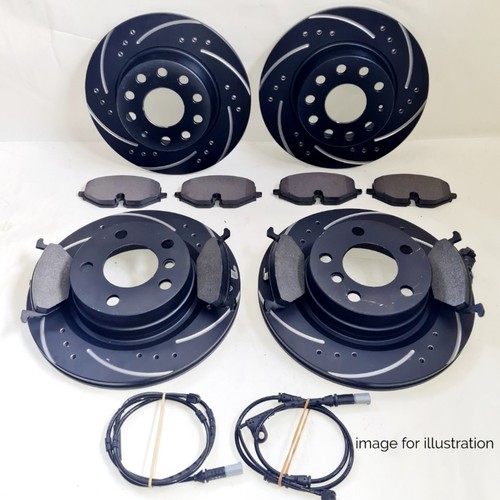Front rear drilled brake discs - drilled,