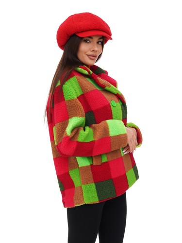 Women red wool newsboy cap - red,