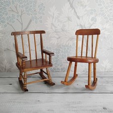 Pair wooden rocking chairs - pair,
