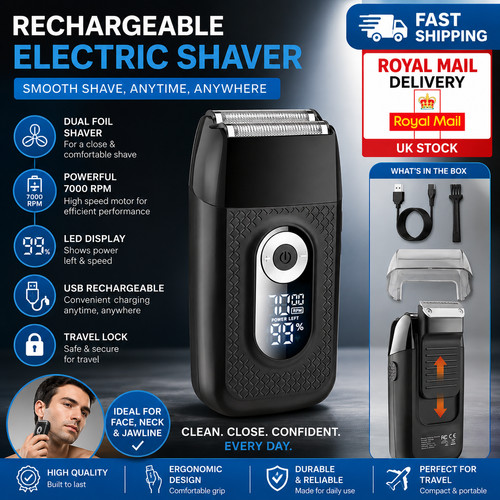 Lcd foil shaver electric - lcd,