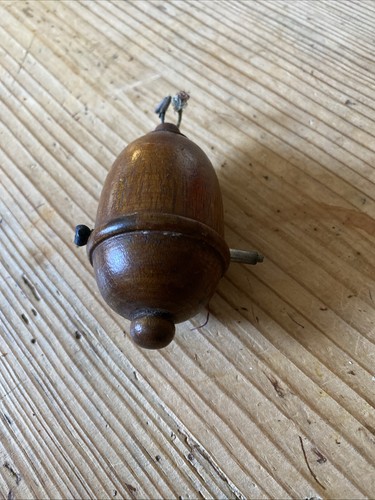 Vintage wooden acorn pendant - acorn,