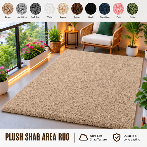 Luxury fluffy shag area rug - fluffy,