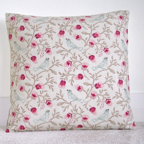 Cushion cover pink - pink, floral