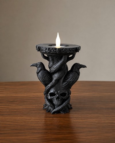 Gothic raven skull - raven,