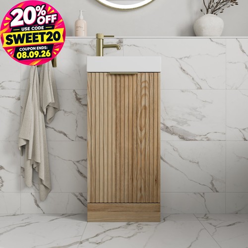 Fluted 400mm bathroom - fluted,
