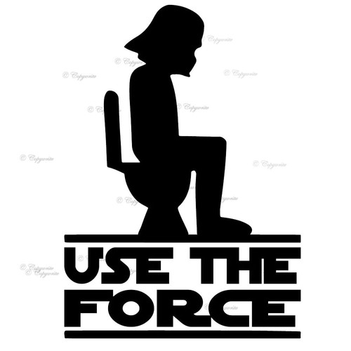 Star wars funny toilet vinyl - wars,