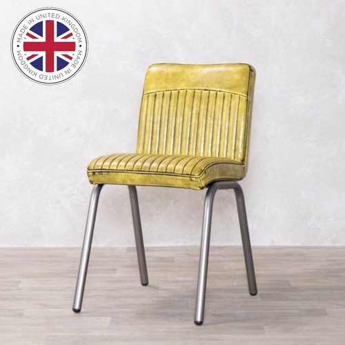 Faux leather dining chair - leather,