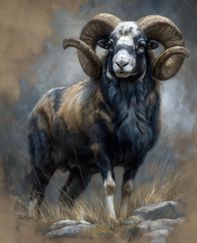 Four horned jacob ram - jacob,