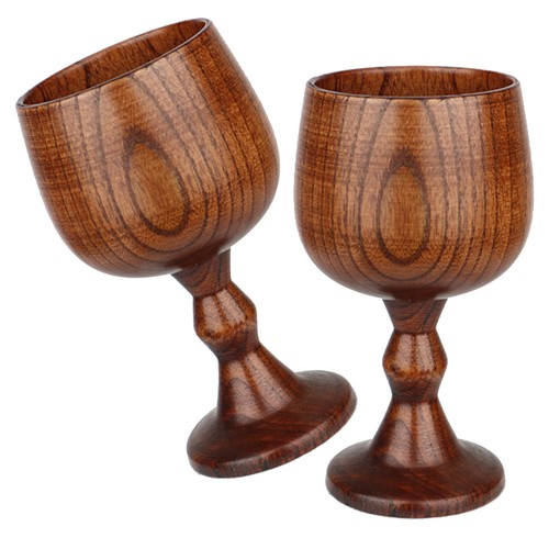Pcs wooden goblet - 4,