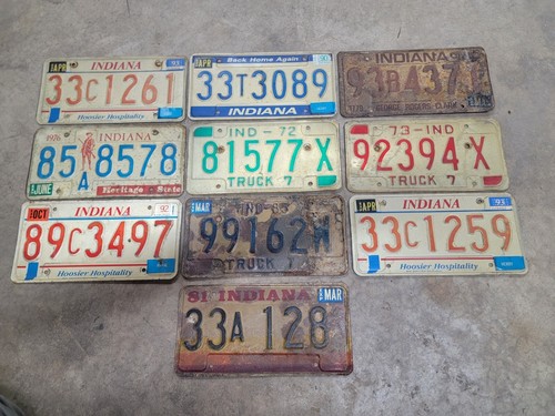 Used indiana license plates - indiana,