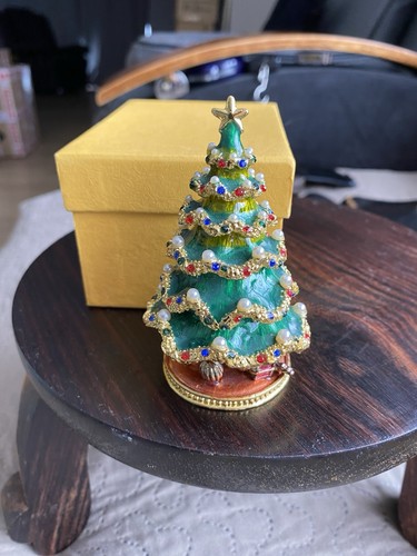 Enamel trinket box - enamel, christmas